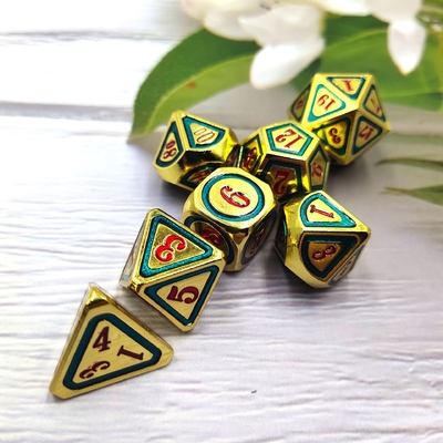 DND RPG โลหะแข็ง เสื้อลูกเต๋า เทคโนโลยีว่ายน้ําไฟฟ้า