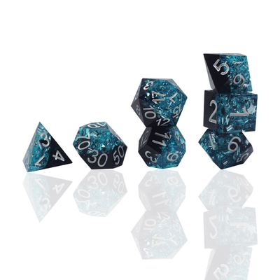 สีน้ําเงิน สีดํา สารพัสดุลูกเต๋า ชุดมังกรและ Dungeon Polyhedral
