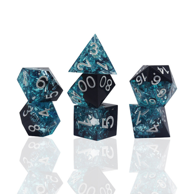 สีน้ําเงิน สีดํา สารพัสดุลูกเต๋า ชุดมังกรและ Dungeon Polyhedral