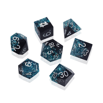 สีน้ําเงิน สีดํา สารพัสดุลูกเต๋า ชุดมังกรและ Dungeon Polyhedral
