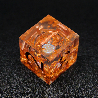 Yellow Flurry Line RPG Resin Dice Set Krusu DND สําหรับของขวัญและการสะสม