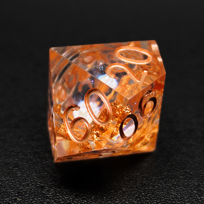 Yellow Flurry Line RPG Resin Dice Set Krusu DND สําหรับของขวัญและการสะสม