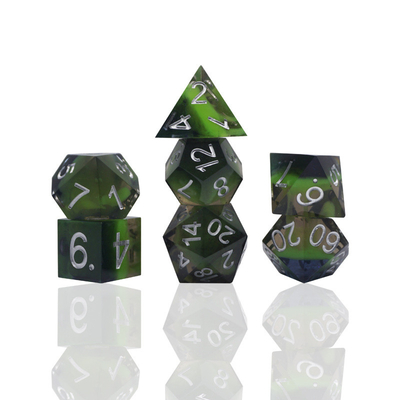 เซตลูกเต๋าดิจิตอลสีเขียว มีหลายด้าน เกมแท็บเล็ตลูกเต๋า#rpg#dnd#coc