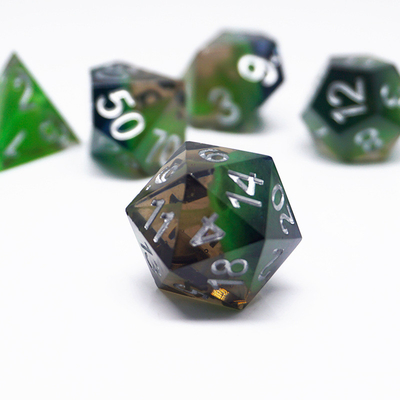 เซตลูกเต๋าดิจิตอลสีเขียว มีหลายด้าน เกมแท็บเล็ตลูกเต๋า#rpg#dnd#coc