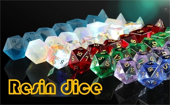 วัสดุพยาธิหลายสี สูตร Dice Set#Rpg#Dnd#Coc Transparent