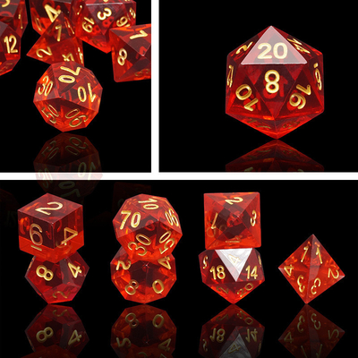 วัสดุพยาธิหลายสี สูตร Dice Set#Rpg#Dnd#Coc Transparent