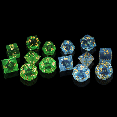 วัสดุพยาธิหลายสี สูตร Dice Set#Rpg#Dnd#Coc Transparent