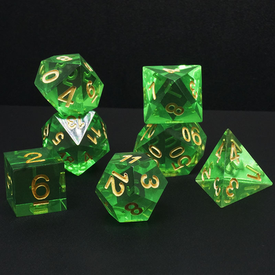 วัสดุพยาธิหลายสี สูตร Dice Set#Rpg#Dnd#Coc Transparent