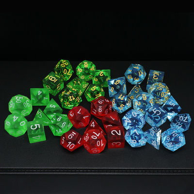 วัสดุพยาธิหลายสี สูตร Dice Set#Rpg#Dnd#Coc Transparent