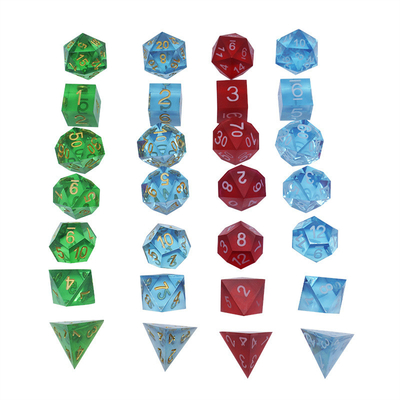 วัสดุพยาธิหลายสี สูตร Dice Set#Rpg#Dnd#Coc Transparent