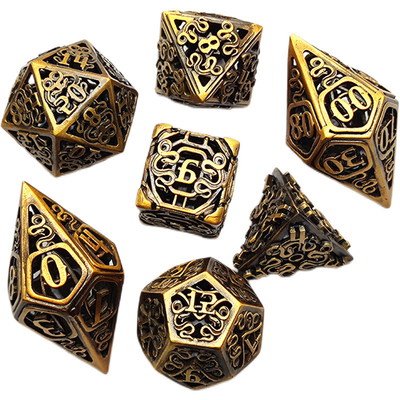 Chongtian Snake Hollow Metal Dice Set เกมโต๊ะหลายด้าน #Dnd#Rpg#Coc