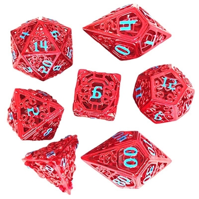 Chongtian Snake Hollow Metal Dice Set เกมโต๊ะหลายด้าน #Dnd#Rpg#Coc