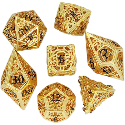 Chongtian Snake Hollow Metal Dice Set เกมโต๊ะหลายด้าน #Dnd#Rpg#Coc