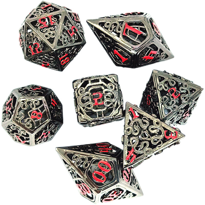 Chongtian Snake Hollow Metal Dice Set เกมโต๊ะหลายด้าน #Dnd#Rpg#Coc