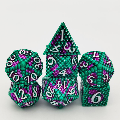 ไพธอน เทคสชัวร์โลหะ Dice Set Multi Face เกมเดสค็อป#Dnd#Coc