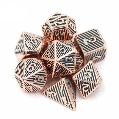 เกมพนันบนโต๊ะแบบตั้งโลหะหลายหน้า Dnd Rpg Coc สีทองแดง