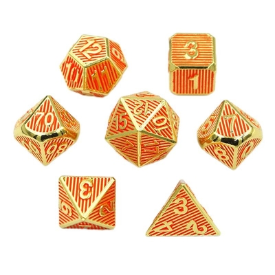 เกมพนันบนโต๊ะแบบตั้งโลหะหลายหน้า Dnd Rpg Coc สีทองแดง