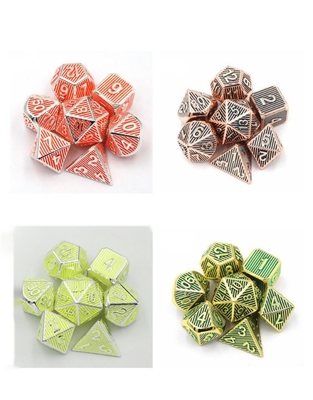 เกมพนันบนโต๊ะแบบตั้งโลหะหลายหน้า Dnd Rpg Coc สีทองแดง