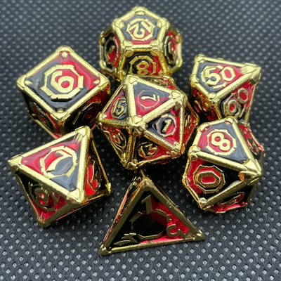 เกมเดสค็อปเมทัล มัลติเฟส RPG Dice Set Dnd Coc หลายสี