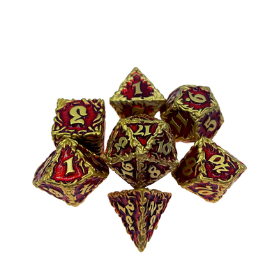 White Tree Vine Metal Multi Face Dice Set เกมพิมพ์บนโต๊ะ#Dnd#Rpg#Coc