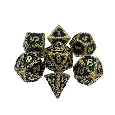 White Tree Vine Metal Multi Face Dice Set เกมพิมพ์บนโต๊ะ#Dnd#Rpg#Coc