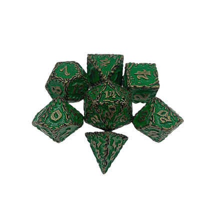 White Tree Vine Metal Multi Face Dice Set เกมพิมพ์บนโต๊ะ#Dnd#Rpg#Coc