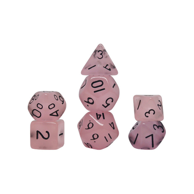 แคนดี้สีสีธรรมชาติ รีสินตัวละครเล่น dice ชุด dnd dice