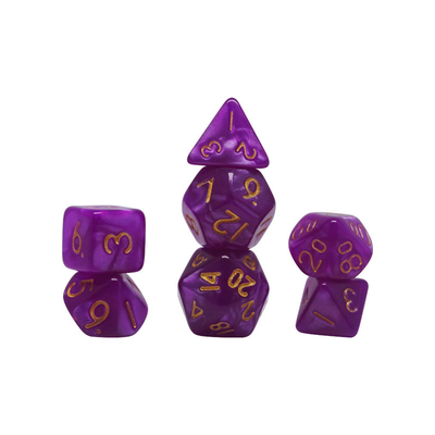 แคนดี้สีสีธรรมชาติ รีสินตัวละครเล่น dice ชุด dnd dice