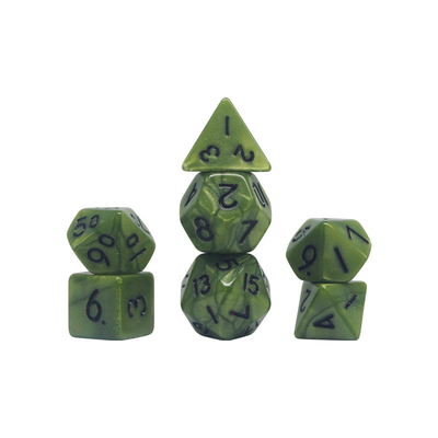แคนดี้สีสีธรรมชาติ รีสินตัวละครเล่น dice ชุด dnd dice