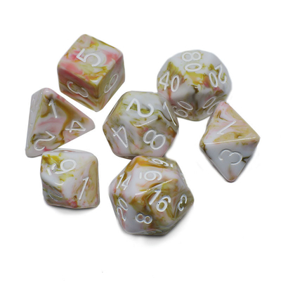 ตัวละครสีขาวและสีแดง ธ อร์สิน เล่นชุดลูกเต๋าหลาย -noodle มังกรและ Dungeon dnd dice