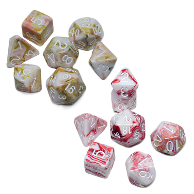 ตัวละครสีขาวและสีแดง ธ อร์สิน เล่นชุดลูกเต๋าหลาย -noodle มังกรและ Dungeon dnd dice
