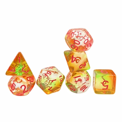 สีคริสตัล รีสินเกมโต๊ะลูกเต๋าชุด dnd ลูกเต๋า