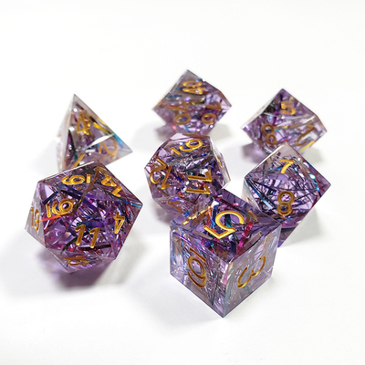 สายสีม่วง สีเรซิน บอร์ดไดส์ เซ็ตมังกรและ Dungeon
