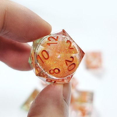 สีส้มทรายไหล สารพัดเกม Dice Multi Noodle Tablet เกม Dice Set