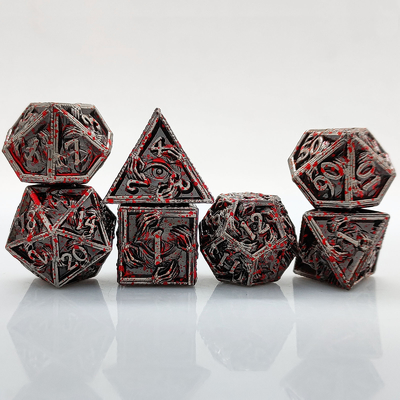 โลหะหรู โลหะหลายขั้ว 8 สีที่ทํางาน TRPG Dungeons และมังกร