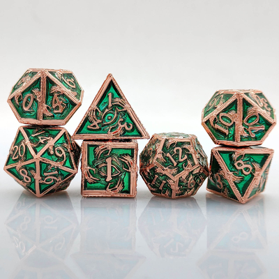 โลหะหรู โลหะหลายขั้ว 8 สีที่ทํางาน TRPG Dungeons และมังกร
