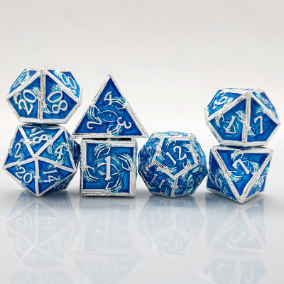 โลหะหรู โลหะหลายขั้ว 8 สีที่ทํางาน TRPG Dungeons และมังกร