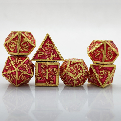 โลหะหรู โลหะหลายขั้ว 8 สีที่ทํางาน TRPG Dungeons และมังกร