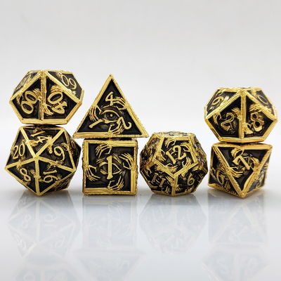 โลหะหรู โลหะหลายขั้ว 8 สีที่ทํางาน TRPG Dungeons และมังกร