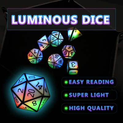 Ultra Long Standby LED Rechargeable Game Dice Set มังกรและห้องใต้ดิน