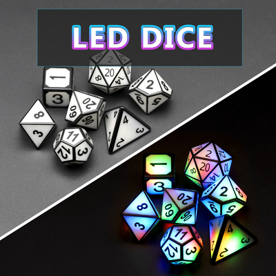 Ultra Long Standby LED Rechargeable Game Dice Set มังกรและห้องใต้ดิน