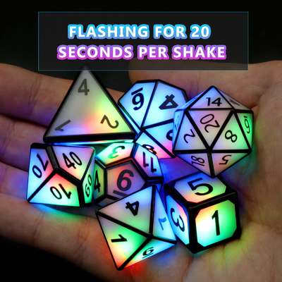 Ultra Long Standby LED Rechargeable Game Dice Set มังกรและห้องใต้ดิน