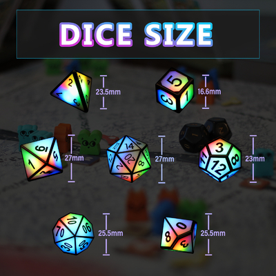 Ultra Long Standby LED Rechargeable Game Dice Set มังกรและห้องใต้ดิน