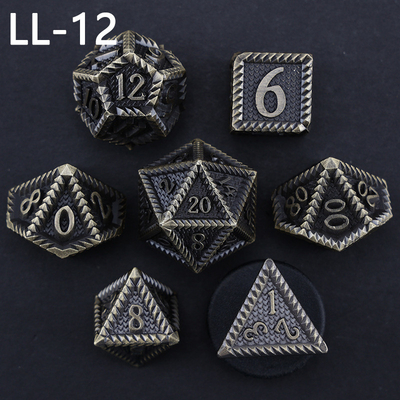 DND ลูกเต๋าโลหะ, มังกรและ Dungeon ลูกเต๋า RPG Polyhedral, 7 เกมโต๊ะลูกเต๋าระดับมังกร