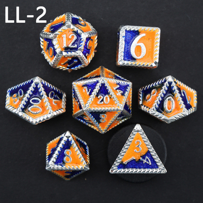 DND ลูกเต๋าโลหะ, มังกรและ Dungeon ลูกเต๋า RPG Polyhedral, 7 เกมโต๊ะลูกเต๋าระดับมังกร