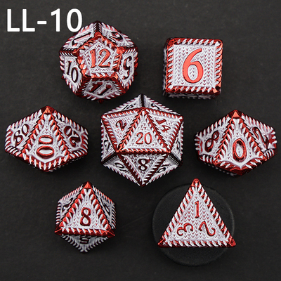 DND ลูกเต๋าโลหะ, มังกรและ Dungeon ลูกเต๋า RPG Polyhedral, 7 เกมโต๊ะลูกเต๋าระดับมังกร