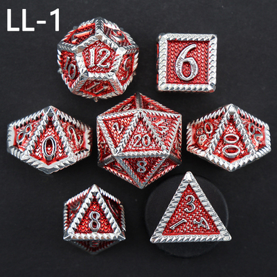 DND ลูกเต๋าโลหะ, มังกรและ Dungeon ลูกเต๋า RPG Polyhedral, 7 เกมโต๊ะลูกเต๋าระดับมังกร