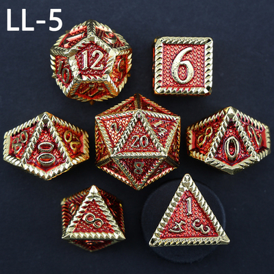DND ลูกเต๋าโลหะ, มังกรและ Dungeon ลูกเต๋า RPG Polyhedral, 7 เกมโต๊ะลูกเต๋าระดับมังกร
