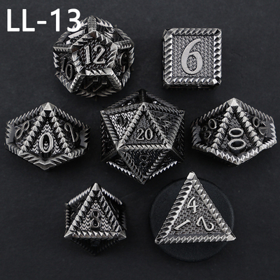 DND ลูกเต๋าโลหะ, มังกรและ Dungeon ลูกเต๋า RPG Polyhedral, 7 เกมโต๊ะลูกเต๋าระดับมังกร