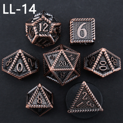 DND ลูกเต๋าโลหะ, มังกรและ Dungeon ลูกเต๋า RPG Polyhedral, 7 เกมโต๊ะลูกเต๋าระดับมังกร